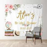 Lofaris Gold Traveling Air Plane Adorable Bridal Shower Backdrop